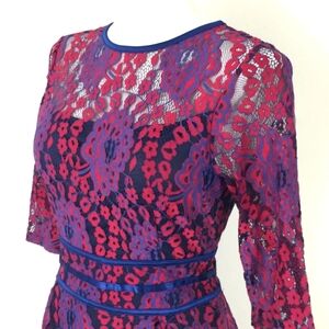 Miusol Pink and Blue Long Sleeve Dress
